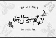 Butterfly Font Poster 1