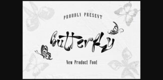 Butterfly Font Poster 1