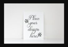 5x7 Vertical Print Card Mockup Poster 1