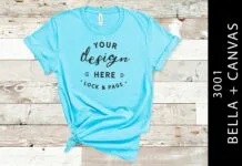 Aqua Bella Canvas 3001 T Shirt Mockup Aqua Bella Canvas 3001 T Shirt Mockup Poster 1