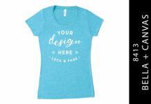 Aqua Triblend Bella Canvas 8413 Flat Lay Poster 1