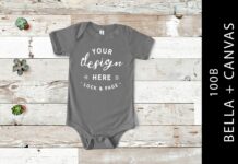 Asphalt Bella Canvas 100B Romper Suit Poster 1