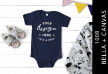 Baby Navy Bella Canvas 100B One Piece Poster 1