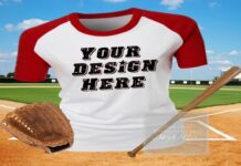 BaseBall Raglan Mockup Poster 1