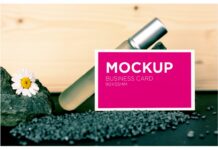 Beauty Business Card Mockup Poster 1