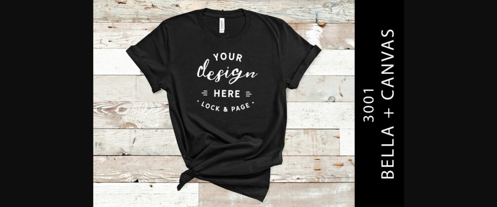 Black Bella Canvas 3001 T Shirt Mockup Poster 1