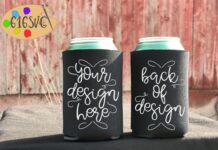 Black Can Cooler Mockup Poster 1