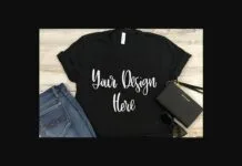 Black Styled V-Neck T-Shirt Mockup Photo Black Styled V-Neck T-Shirt Mockup Photo Poster 1