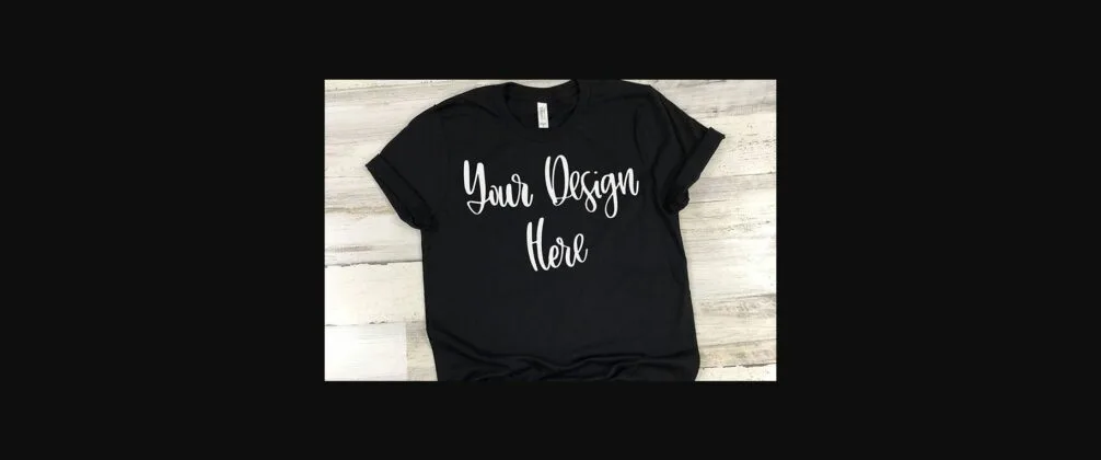 Black Unisex T-Shirt Mockup Photo Poster 1
