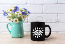 Black Coffee Mug Mockup Poster 1