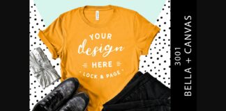 Burnt Orange Bella Canvas 3001 Mockup Poster 1