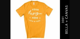 Burnt Orange Bella Canvas 3001 Mockup Poster 1