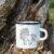 Campfire Enamel Mug Mockup with Stump.