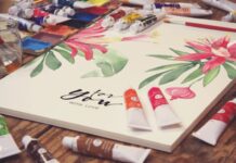 Canvas Acrylic Paint Tubs Poster 1
