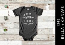 Charcoal Black Bella Canvas 134B Mockup Poster 1