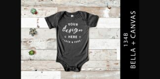 Charcoal Black Bella Canvas 134B Mockup Poster 1