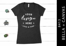 Charcoal Black Bella Canvas 8413 Mockup Poster 1