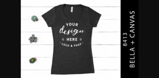 Charcoal Black Bella Canvas 8413 Mockup Poster 1