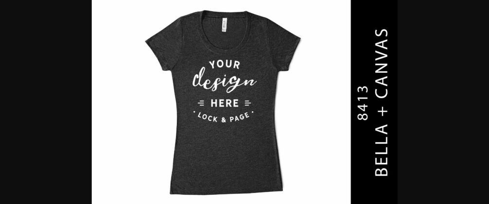 Charcoal Black Bella Canvas 8413 Mockup Poster 1