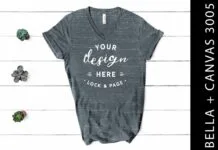 Charcoal Marble Bella Canvas 3005 V Neck Charcoal Marble Bella Canvas 3005 V Neck Poster 1