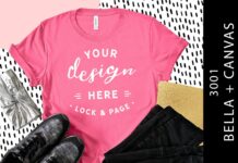 Charity Pink Bella Canvas 3001 Mockup Poster 1