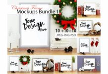 Christmas Frame Mockup Bundle Volume 01 Poster 1