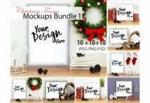 Christmas Frame Mockup Bundle Volume 01 Poster 1