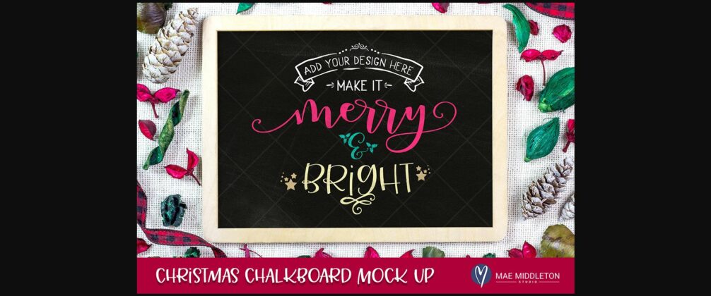 Christmas / Winter Chalkboard Mock Up Poster 3
