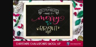 Christmas / Winter Chalkboard Mock Up Poster 1