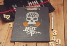Clipboard Black Sketch Poster 1
