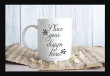 Coffee Mug Mock Up Music Stock Photo Cup Poster 1