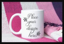 Coffee Mug Pink Mockup Poster 1