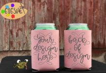 Coral Can Cooler Mockup Poster 1