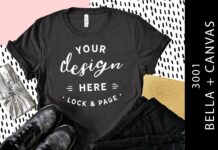 Dark Grey Bella Canvas 3001 Funky Mockup Poster 1