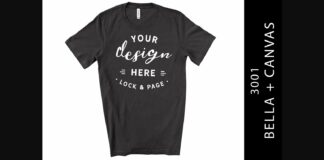 Dark Grey Bella Canvas 3001 Mockup White Poster 1