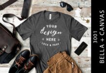 Dark Grey Heather Bella Canvas 3001 Poster 1