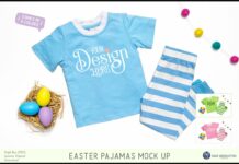 Easter Pajamas Mock Up Poster 1