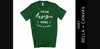 Evergreen Bella Canvas 3001 Mockup Shirt Poster 1