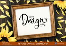 Fall / Autumn / Thanksgiving Sunflower Sign Mock Up, Styled  Poster 1