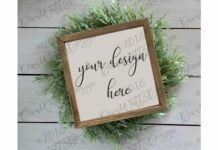 Farmhouse Sign Mockup Mock-Up Poster 1