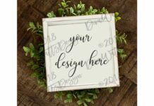 Farmhouse Sign Mockup Mock-Up Poster 1