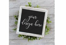 Farmhouse Sign Mockup Mock-Up Poster 1