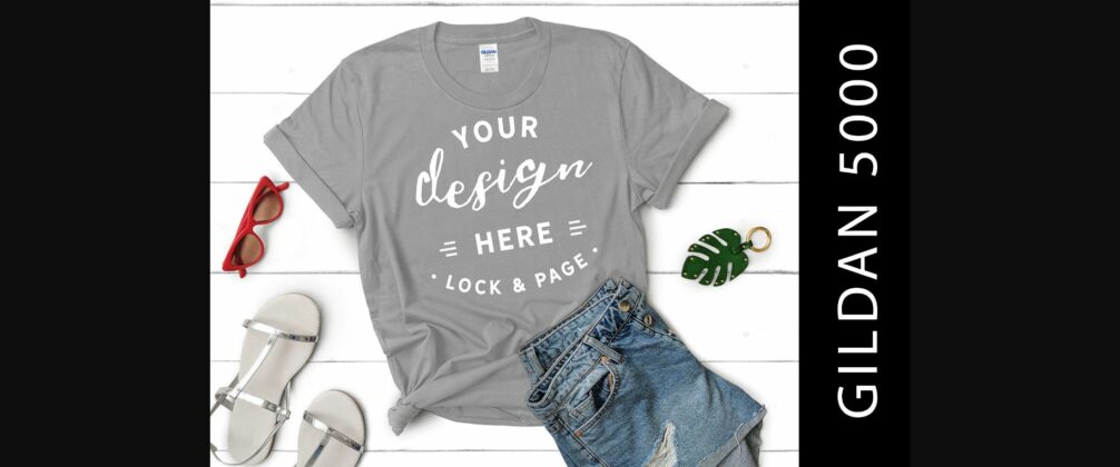 Female Gravel Gildan 5000 Mockup T Shirt Poster 1