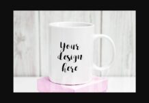 Feminine Modern Coffee Mug Mockup Poster 1