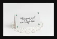 Food Table Catering Card Mock Up Food Table Catering Card Mock Up Poster 1