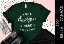 Forest Bella Canvas 3001 T Shirt Mockup Poster 1