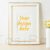 Gold Decorated Frame Mockup with Yellow and White Daisy