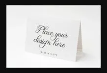 Greeting Card Mockup Photo Psd Smart Poster 1