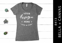 Grey Triblend Bella Canvas 8413 Flat Lay Poster 1