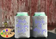 Grey or Gray Can Cooler Mockup Grey or Gray Can Cooler Mockup Poster 1